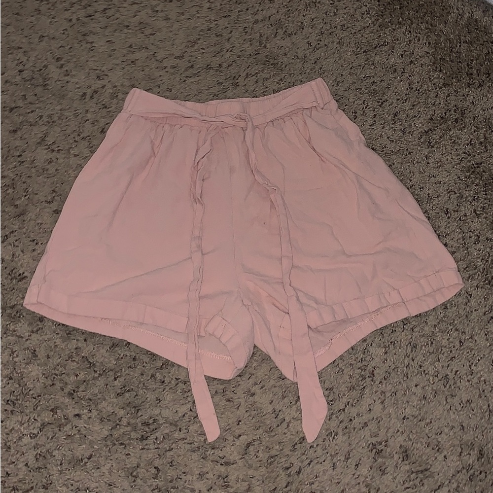 Pink bow tie paperbag short